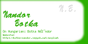 nandor botka business card